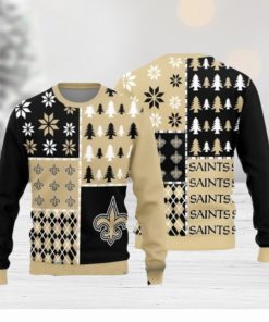 New Orleans Saints Christmas Pattern Christmas Ugly Christmas Sweaters