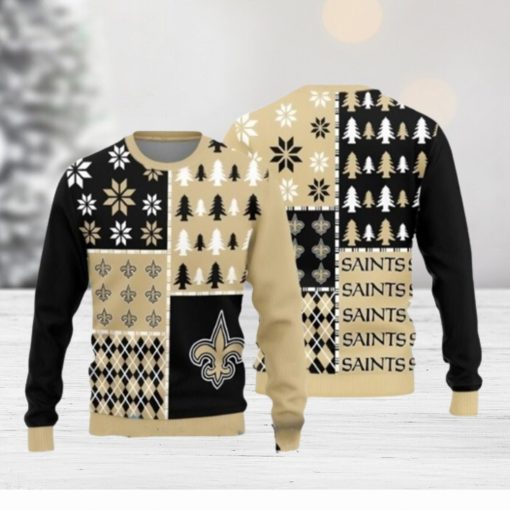 New Orleans Saints Christmas Pattern Christmas Ugly Christmas Sweaters