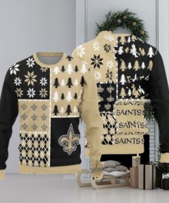 New Orleans Saints Christmas Pattern Christmas Ugly Christmas Sweaters