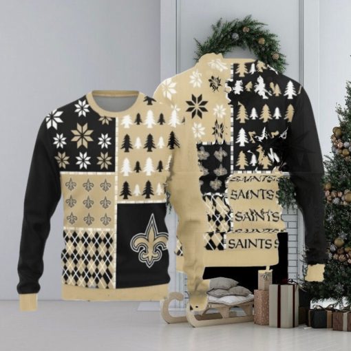 New Orleans Saints Christmas Pattern Christmas Ugly Christmas Sweaters