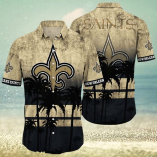 New Orleans Saints Logo Coconut Tropical Hawaiian Shirt Beach Gift For Fans