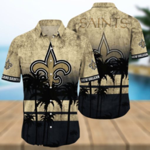 New Orleans Saints Logo Coconut Tropical Hawaiian Shirt Beach Gift For Fans