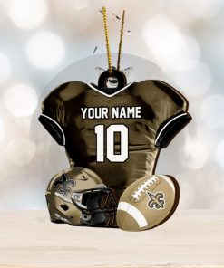 New Orleans Saints NFL Sport Ornament Custom Name And Number