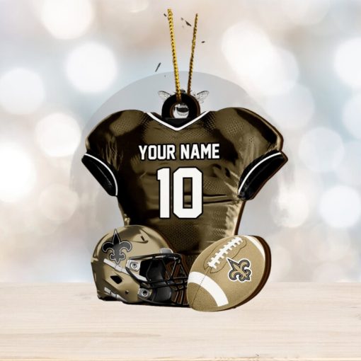 New Orleans Saints NFL Sport Ornament Custom Name And Number