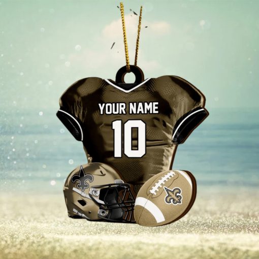 New Orleans Saints NFL Sport Ornament Custom Name And Number