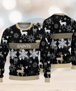 New Orleans Saints Pattern Ugly Christmas Sweaters