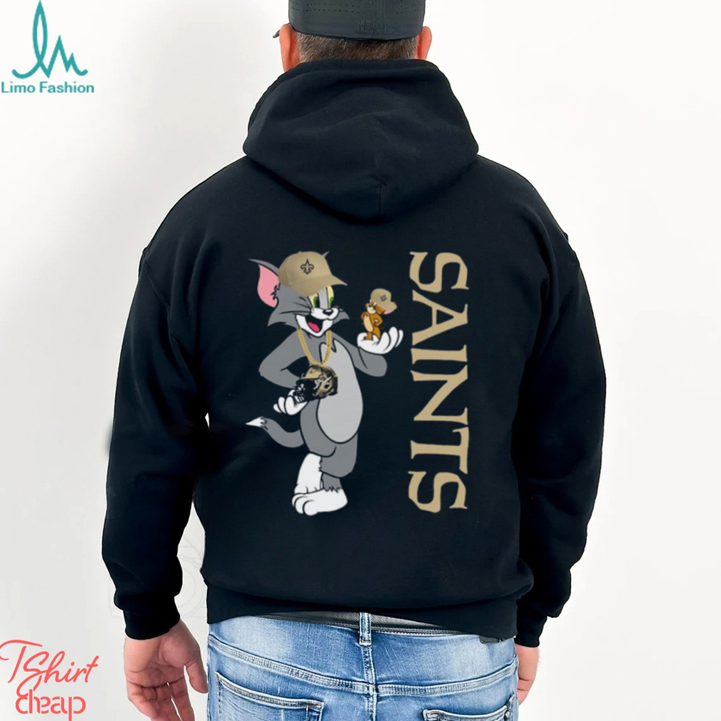 New Orleans Saints T Shirt Print Tom And Jerry Nfl Tom And Jerry Tshirt For Fans New Orleans Saints T Shirt Print Tom And Jerry Nfl Tom And Jerry Tshirt For Fans