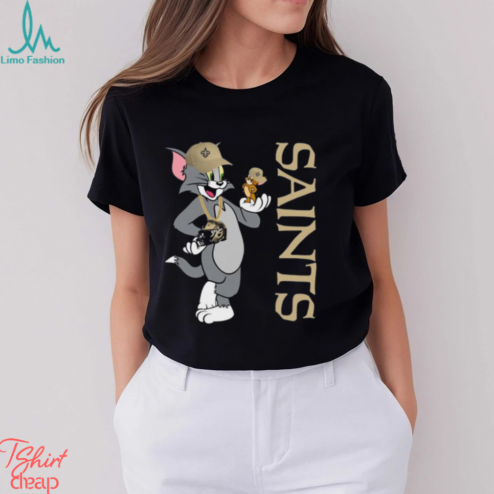New Orleans Saints T Shirt Print Tom And Jerry Nfl Tom And Jerry Tshirt For Fans New Orleans Saints T Shirt Print Tom And Jerry Nfl Tom And Jerry Tshirt For Fans