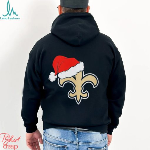 New Orleans Saints logo Santa Hat Christmas 2023 Shirt