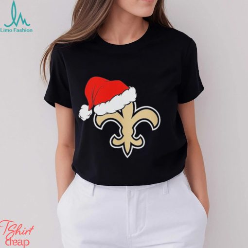 New Orleans Saints logo Santa Hat Christmas 2023 Shirt
