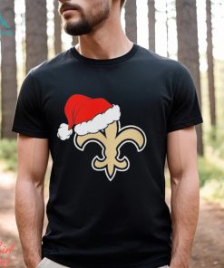 New Orleans Saints logo Santa Hat Christmas 2023 Shirt