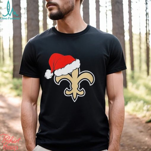 New Orleans Saints logo Santa Hat Christmas 2023 Shirt