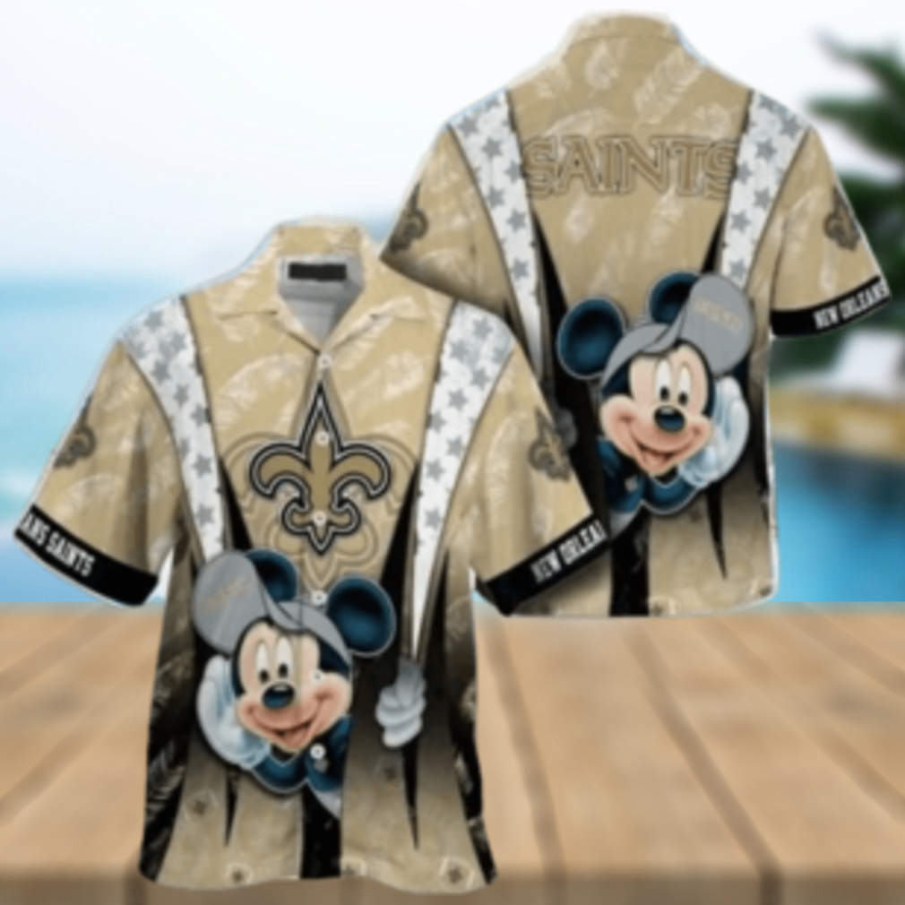 New Orleans Saints nfl mickey mouse Hawaiian Shirt custom for fan New Orleans Saints nfl mickey mouse Hawaiian Shirt custom for fan