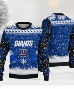 New York Giants Fans Snowstorm Parttern Ugly Christmas Sweaters