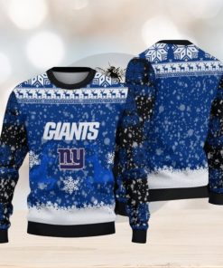 New York Giants Fans Snowstorm Parttern Ugly Christmas Sweaters