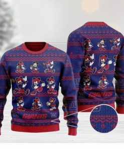 New York Giants Multi Mickey Mouse Ugly Christmas Sweaters