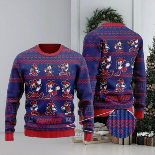 New York Giants Multi Mickey Mouse Ugly Christmas Sweaters