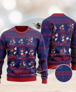 New York Giants Multi Mickey Mouse Ugly Christmas Sweaters