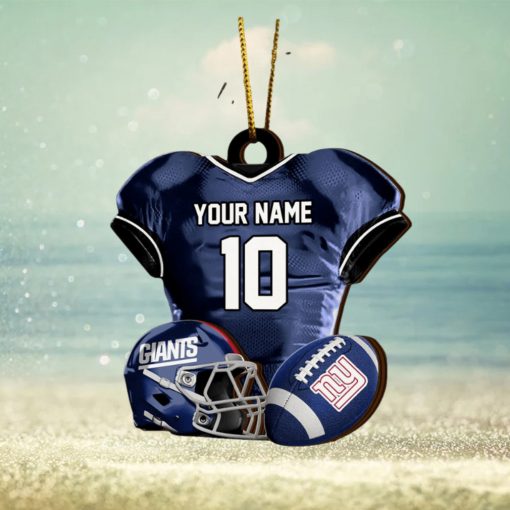 New York Giants NFL Sport Ornament Custom Name And Number