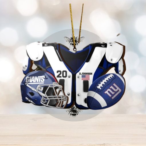 New York Giants NFL Sport Ornament Custom Your Name And Number