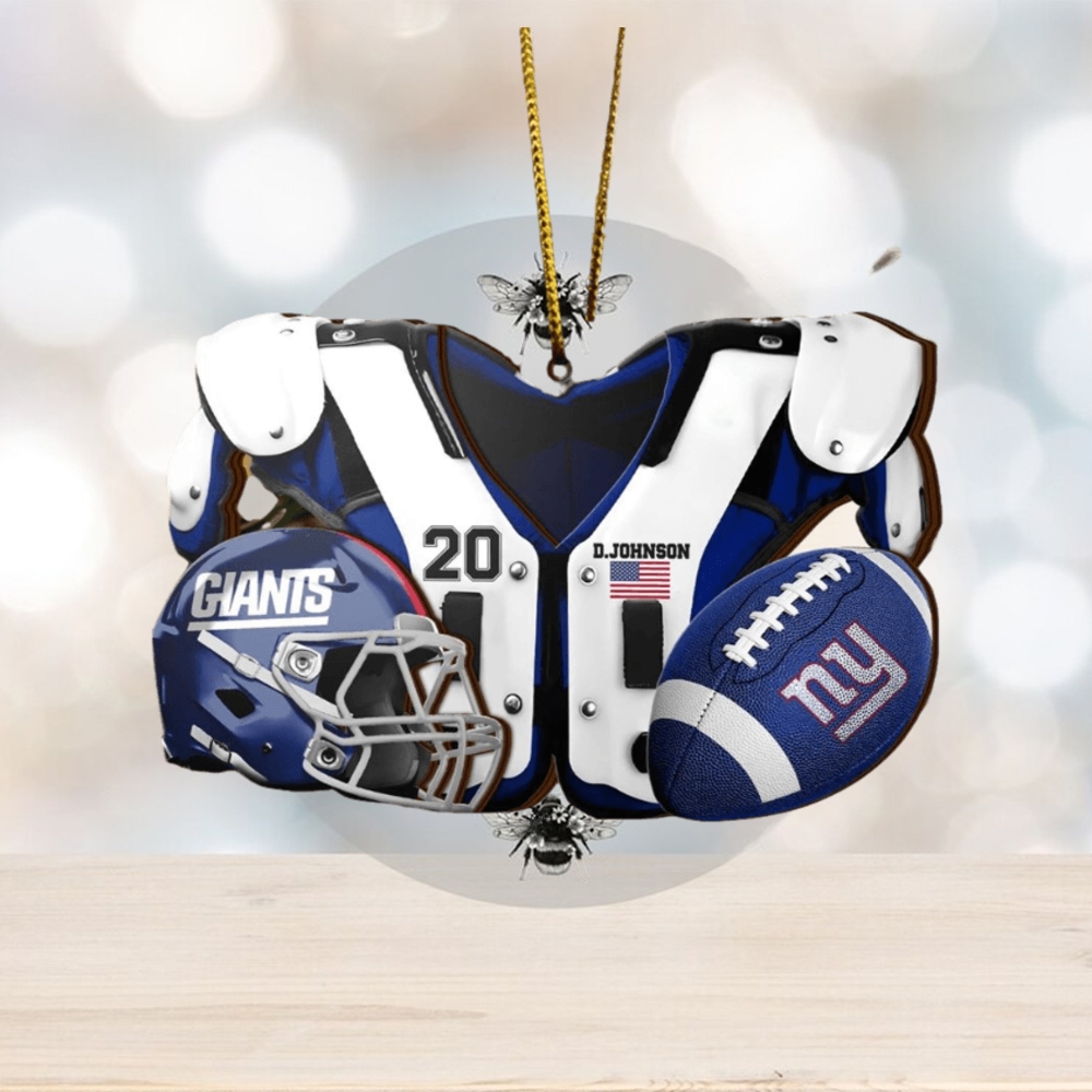 New York Giants NFL Sport Ornament Custom Your Name And Number New York Giants NFL Sport Ornament Custom Your Name And Number