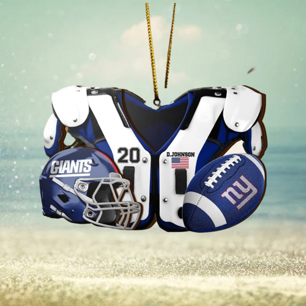 New York Giants NFL Sport Ornament Custom Your Name And Number New York Giants NFL Sport Ornament Custom Your Name And Number