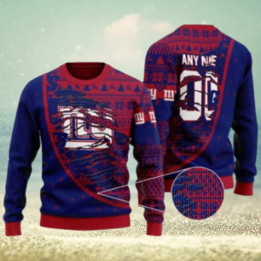 New York Giants Woolen Christmas Ugly Sweater 3D Christmas Gifts For Fans