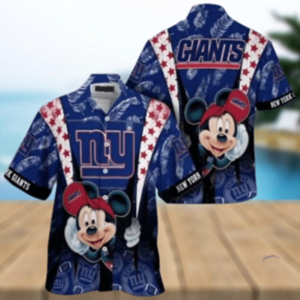 New York Giants nfl mickey mouse Hawaiian Shirt custom for fan New York Giants nfl mickey mouse Hawaiian Shirt custom for fan