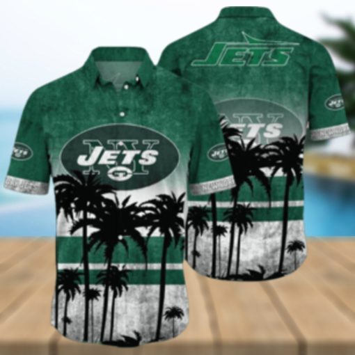 New York Jets Logo Coconut Tropical Hawaiian Shirt Beach Gift For Fans