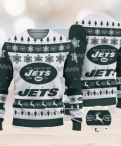 New York Jets Logo Ugly Christmas Sweater 3D Printed Unisex Sweater For Men And Women