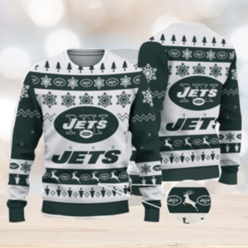 New York Jets Logo Ugly Christmas Sweater 3D Printed Unisex Sweater For Men And Women