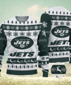 New York Jets Logo Ugly Christmas Sweater 3D Printed Unisex Sweater For Men And Women