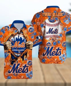 New York Mets MLB Custom Name Aloha 3D Hawaiian Shirt Summer Gift