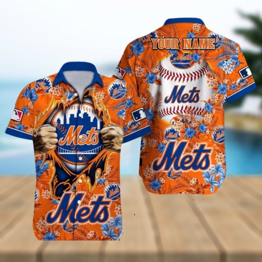 New York Mets MLB Custom Name Aloha 3D Hawaiian Shirt Summer Gift