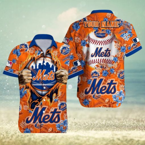 New York Mets MLB Custom Name Aloha 3D Hawaiian Shirt Summer Gift