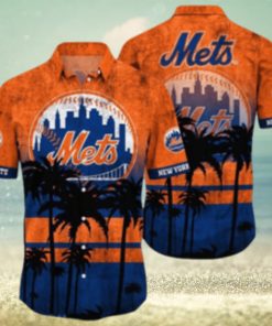 New York Mets MLB Logo Coconut Tropical Hawaiian Shirt Beach Gift For Fans