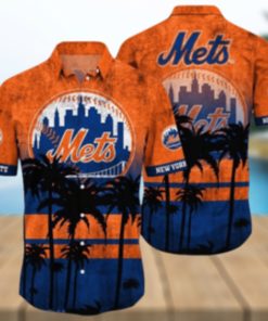 New York Mets MLB Logo Coconut Tropical Hawaiian Shirt Beach Gift For Fans