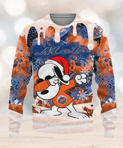 New York Mets Snoopy Dabbing The Peanuts Sports Football American Christmas Dripping Matching Knitted Christmas Sweater