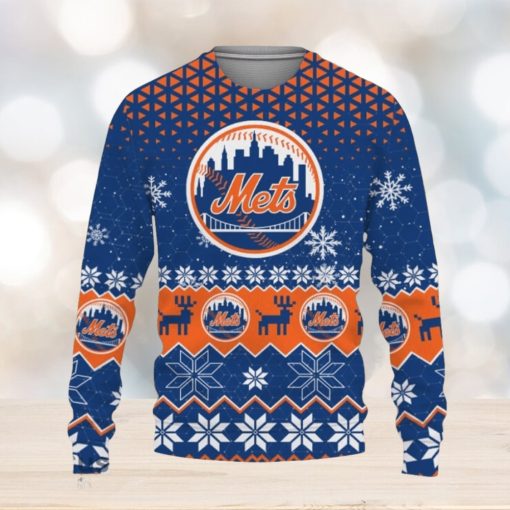 New York Mets Sports Football American Ugly Christmas Sweater AOP Gift Holidays