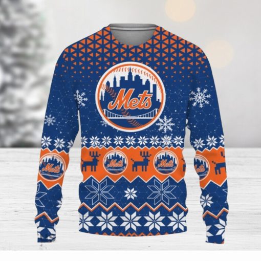 New York Mets Sports Football American Ugly Christmas Sweater AOP Gift Holidays