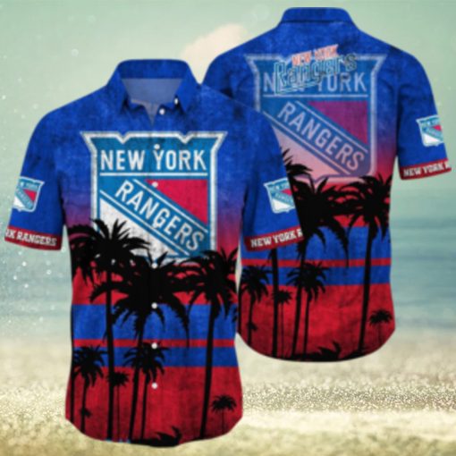 New York Rangers NHL Logo Coconut Tropical Hawaiian Shirt Beach Gift For Fans