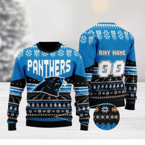 Nfl Carolina Panthers Personalized Ugly Christmas Sweaters