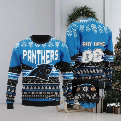 Nfl Carolina Panthers Personalized Ugly Christmas Sweaters