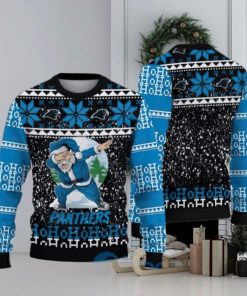 Nfl Carolina Panthers Santa Claus Dabbing Ugly Christmas Sweaters