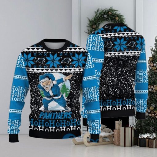 Nfl Carolina Panthers Santa Claus Dabbing Ugly Christmas Sweaters