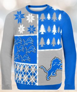 Nfl Detroit Lions Busy Block Ugly Christmas Sweaters