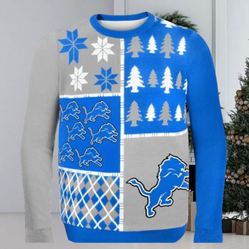 Nfl Detroit Lions Busy Block Ugly Christmas Sweaters