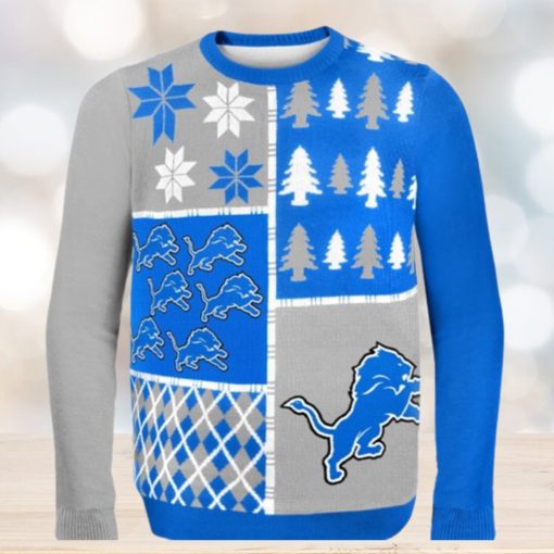 Nfl Detroit Lions Busy Block Ugly Christmas Sweaters