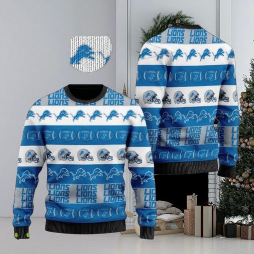 Nfl Detroit Lions Christmas Parttern Ugly Christmas Sweaters