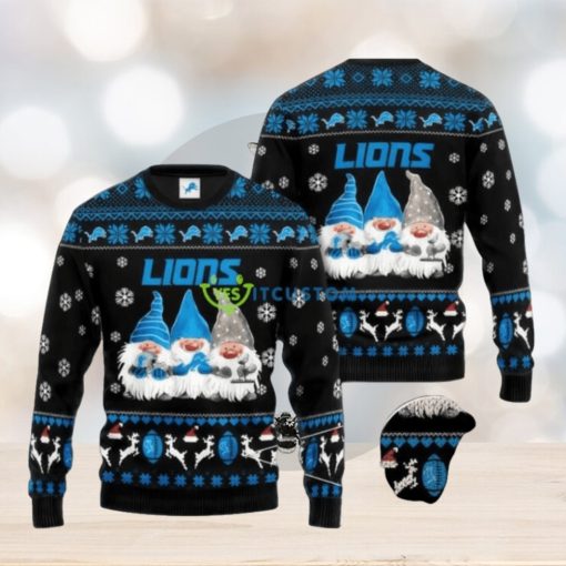 Nfl Detroit Lions Gnome Ugly Christmas Sweaters